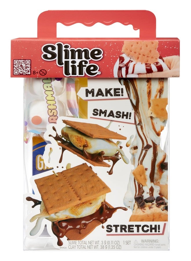 Slime Life S'Mores DIY Kit - Unboxing Ingredients to Make, Smash, and Stretch Your Food Slime, Ages 8+ - Image 1